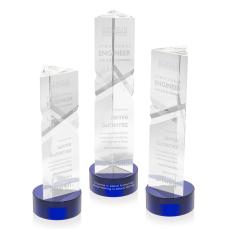 Oakham Award on Stanrich Award - Blue - Crystal Pillar Awards