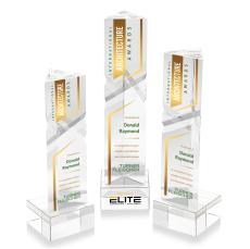 Oakham VividPrint Award on Hancock Base - Clear - Crystal Pillar Awards