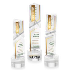 Oakham VividPrint Award on Marvel Base - Clear - Crystal Pillar Awards