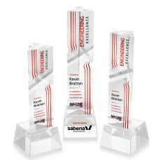 Oakham VividPrint Award on Robson Base - Clear - Crystal Pillar Awards