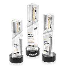 Oakham VividPrint Award on Stanrich Base - Black - Crystal Pillar Awards