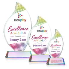 Odessy Flame Vividprint Award on Newhaven - Prismatic - Prism Crystal Awards