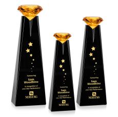 Alicia Gemstone Award - Black/Amber - Recognition Awards