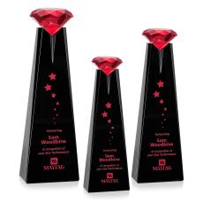 Alicia Gemstone Award - Black/Ruby - Years of Service Awards