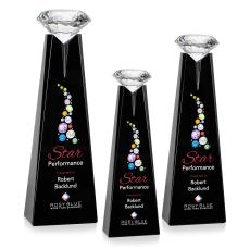 Alicia Gemstone VividPrint Award - Black/Diamond - Years of Service Awards
