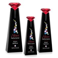Alicia Gemstone VividPrint Award - Black/Ruby - Years of Service Awards