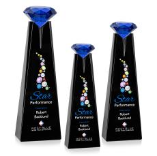 Alicia Gemstone VividPrint Award - Black/Sapphire - Years of Service Awards