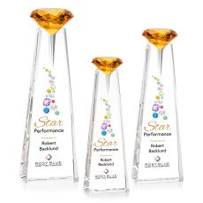 Alicia Gemstone VividPrint Award - Optical/Amber - Years of Service Awards