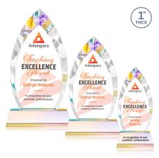 Marinello VividPrint Award on Base - Prismatic - Prism Crystal Awards