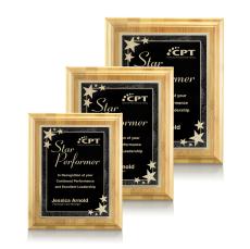 Bamboo/Starburst Plaque - Black - Sustainable Awards