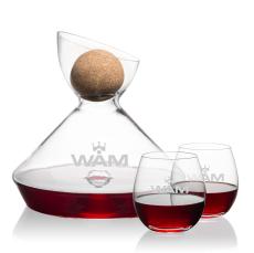 Woodbury Carafe w/Cork Stopper & Redmond Stemless Wine - Carafes