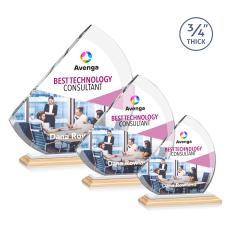 Nantucket VividPrint Award - Bamboo/White - Sustainable Awards