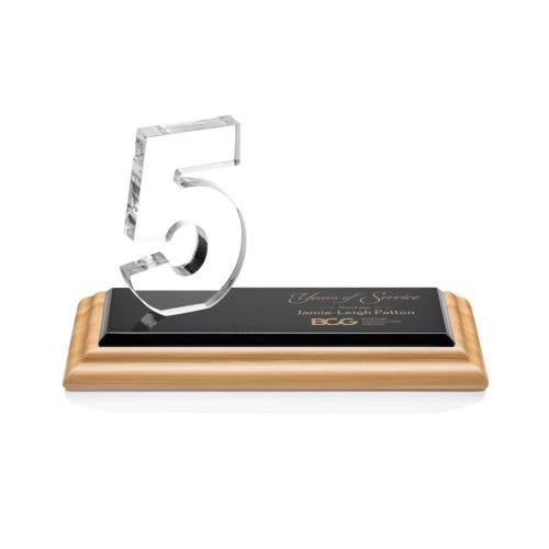 Recognition Awards - Crystal Awards - Northam Anniversary Award - Bamboo/Black