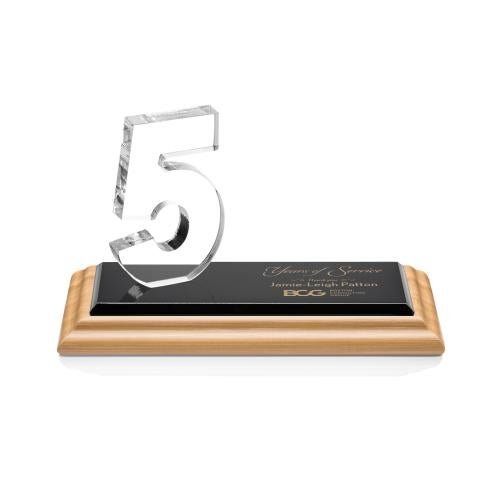 Recognition Awards - Crystal Awards - Northam Anniversary Award - Bamboo/Black