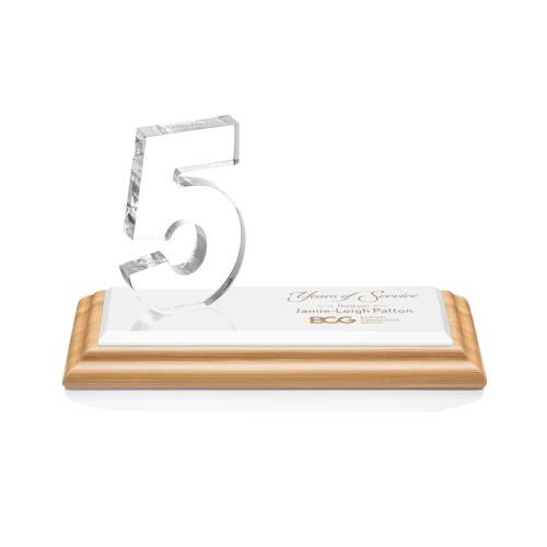 Recognition Awards - Crystal Awards - Northam Anniversary Award - Bamboo/White