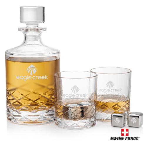 Corporate Gifts - Barware - Glasses Sets - Durham Decanter Set & Ice Cubes
