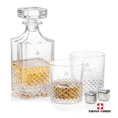 Corporate Gifts - Barware - Glasses Sets - Tacoma Decanter Set & Ice Cubes