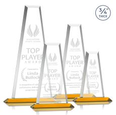 Imperial Tower Award - Amber - Colored Glass Awards