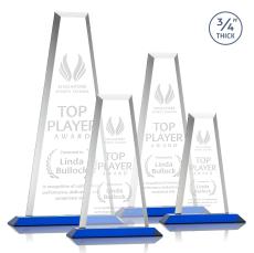 Imperial Tower Award - Blue - Crystal Pillar Awards