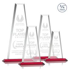 Imperial Tower Award - Red - Crystal Pillar Awards