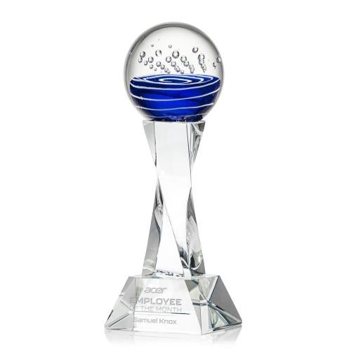 Recognition Awards - Glass Awards - Art Glass Awards - Tranquility Award on Langport Base - Clear