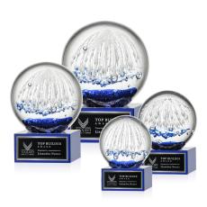 Starburst Award on Hancock Base - Blue - Glass Awards