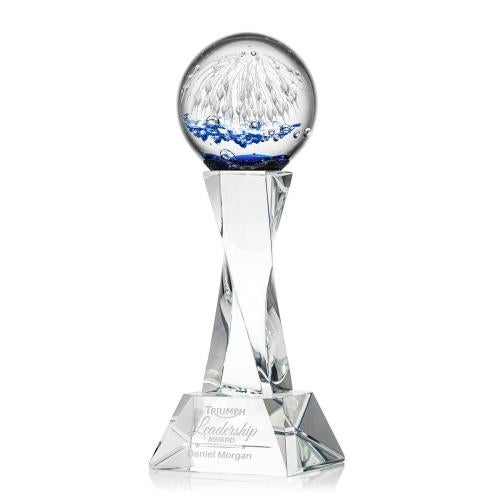 Recognition Awards - Glass Awards - Art Glass Awards - Starburst Award on Langport Base - Clear