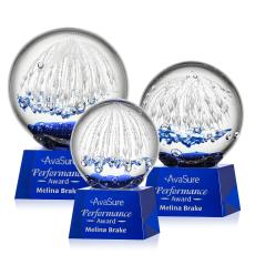Starburst Award on Robson Base - Blue - Glass Awards