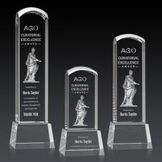 Silkwood 3D Award on Base - Clear - Recognition Awards
