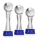 Globe Award on Grafton Base - Blue
