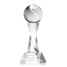 Globe Award on Langport Base - Clear - Crystal Globe Awards