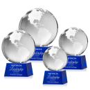 Globe Award on Robson Base - Blue