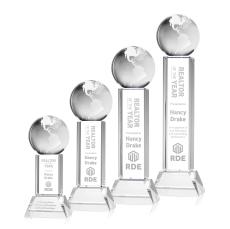 Globe Award on Stowe Base - Clear - Recognition Awards