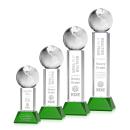 Globe Award on Stowe Base - Green