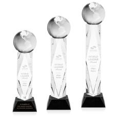 Globe Award on Toscana Base - Black - Crystal Globe Awards