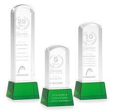 Silkwood Award on Base - Green - Recognition Awards