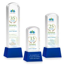 Silkwood VividPrint Award on Base - Blue - Colored Glass Awards