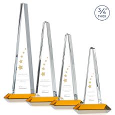 Majestic Tower Award - Amber - Colored Glass Awards