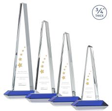 Majestic Tower Award - Blue - Colored Glass Awards