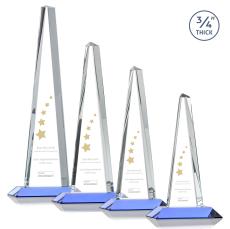 Majestic Tower Award - Sky Blue - Colored Glass Awards