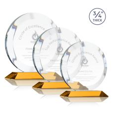 Gibralter Award - Amber  - Colored Glass Awards