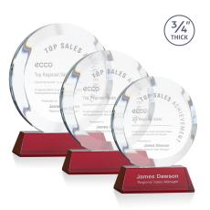 Gibralter Award on Newhaven Base - Red - Circle Awards