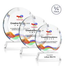 Gibralter VividPrint Award on Newhaven Base - Clear - Circle Awards