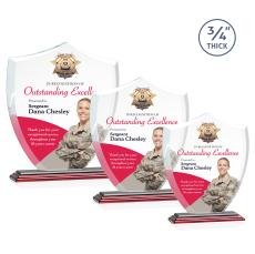 Scudo Shield VividPrint Award - Rosewood - Full Color Awards