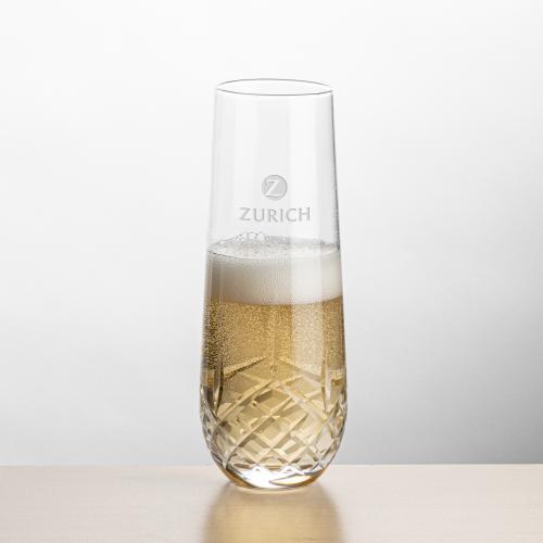 Corporate Gifts - Barware - Wine & Champagne - Champagne Flutes - Templeton Stemless Flute - Deep Etch