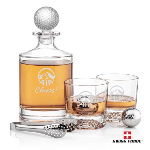 Corporate Gifts - Barware - Glasses Sets - Fairway Decanter Set & Ice Balls