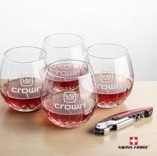 Swiss Force Opener & Templeton Stemless Wine - Barware Gift Sets