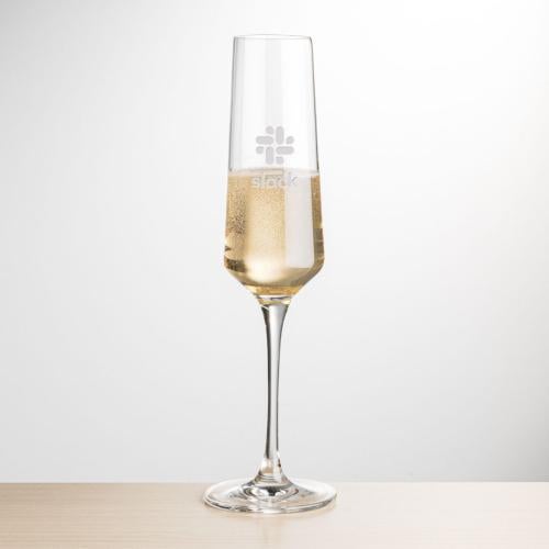 Corporate Gifts - Barware - Wine & Champagne - Champagne Flutes - Tucson Flute - Deep Etch