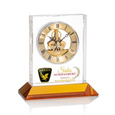 Ashland VividPrint Clock on Base - Gold Dial - Clock Awards
