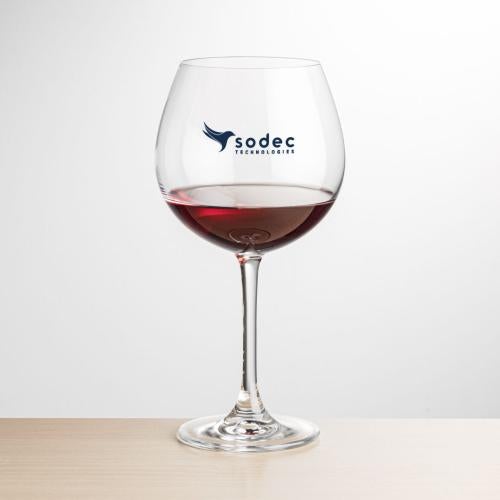 Corporate Gifts - Barware - Wine & Champagne - Wine Glasses - Burlington Burgundy Wine - 23oz - Imprinted